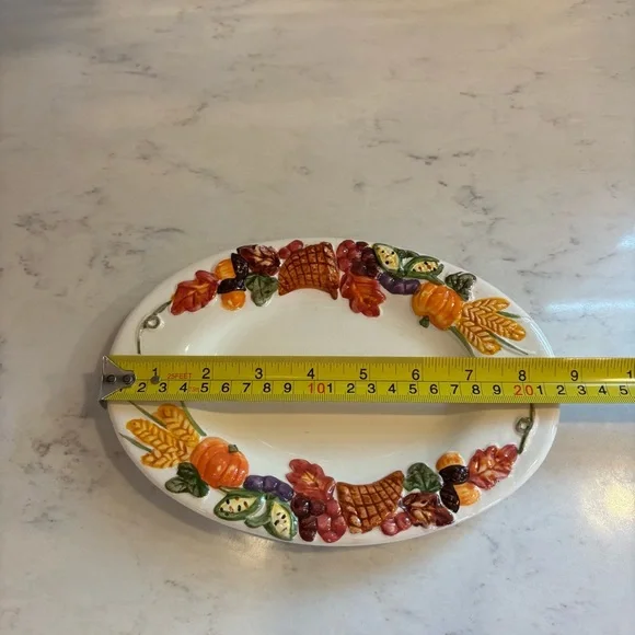 Publix The Pilgrim Pair Thanksgiving Serving Bowl Gravy Boat Platter Dish Plate - Picture 10 of 14